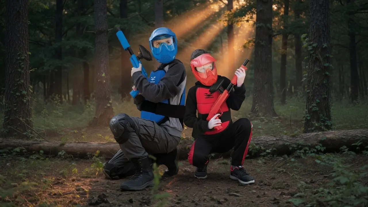 Players enjoying SplatBall with smaller paintballs